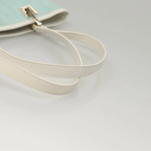 GUCCI GG Canvas Tote Bag Light Blue Gold 002 1099 Auth BA1517 - Picture 14 of 16